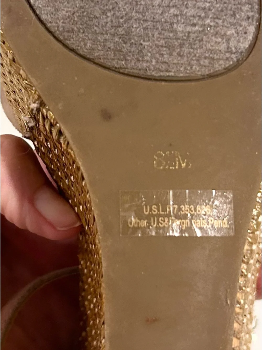 G by Guess Taupe Suede Bow Espadrille Platform Wedge Sandals 8.5